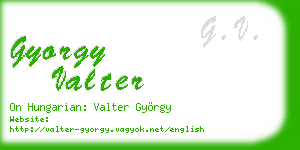 gyorgy valter business card